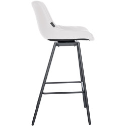 Sgabello da bar girevole Weston, similpelle, bianco