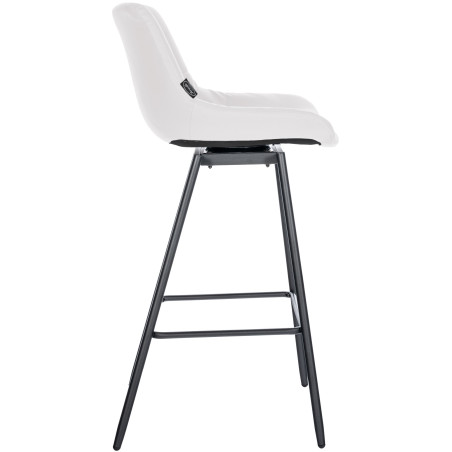 Sgabello da bar girevole Weston, similpelle, bianco