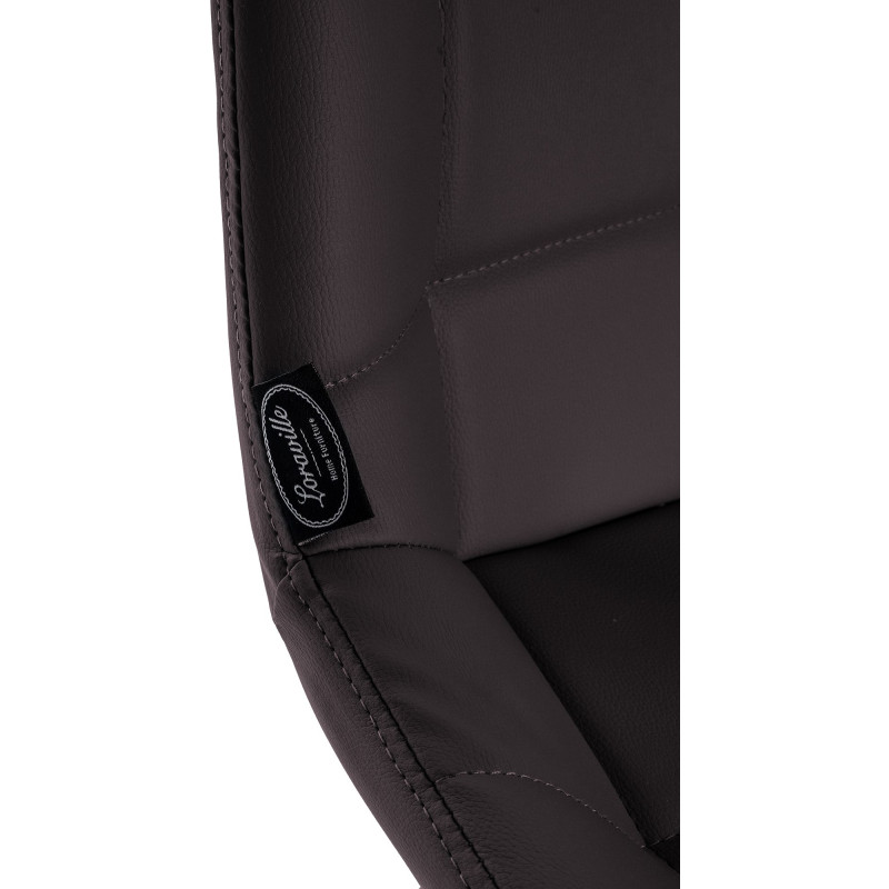 Sgabello da bar girevole Weston, similpelle, marrone