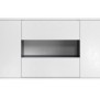 STAR Meuble TV 2 portes 2 tiroirs - Blanc brillant et gris - L 150 x P 42 x H 67cm