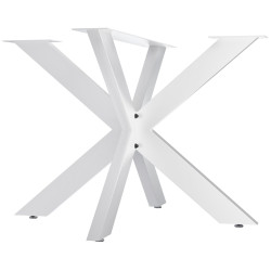 Pieds de tables à manger Biloxi 100x100 cm blanc