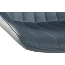 Tabouret de bar Toni, similicuir, noir/gris