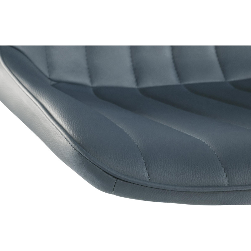 Tabouret de bar Toni, similicuir, noir/gris