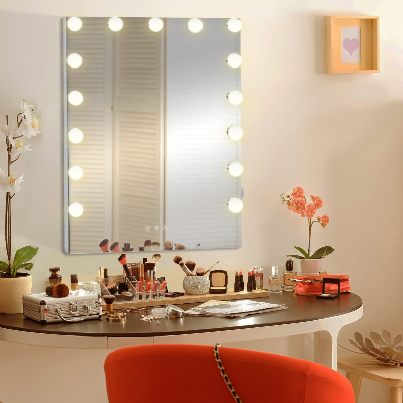 Miroir de maquillage Murrieta blanc