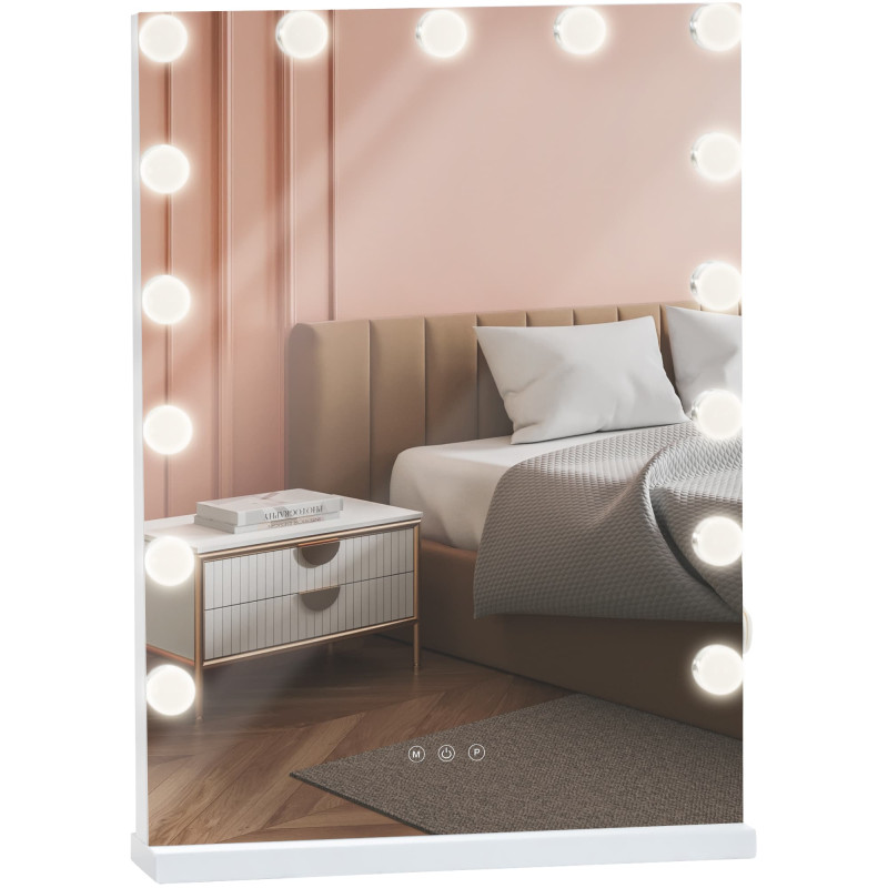 Miroir de maquillage Murrieta blanc