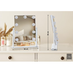 Miroir de maquillage Majuro blanc