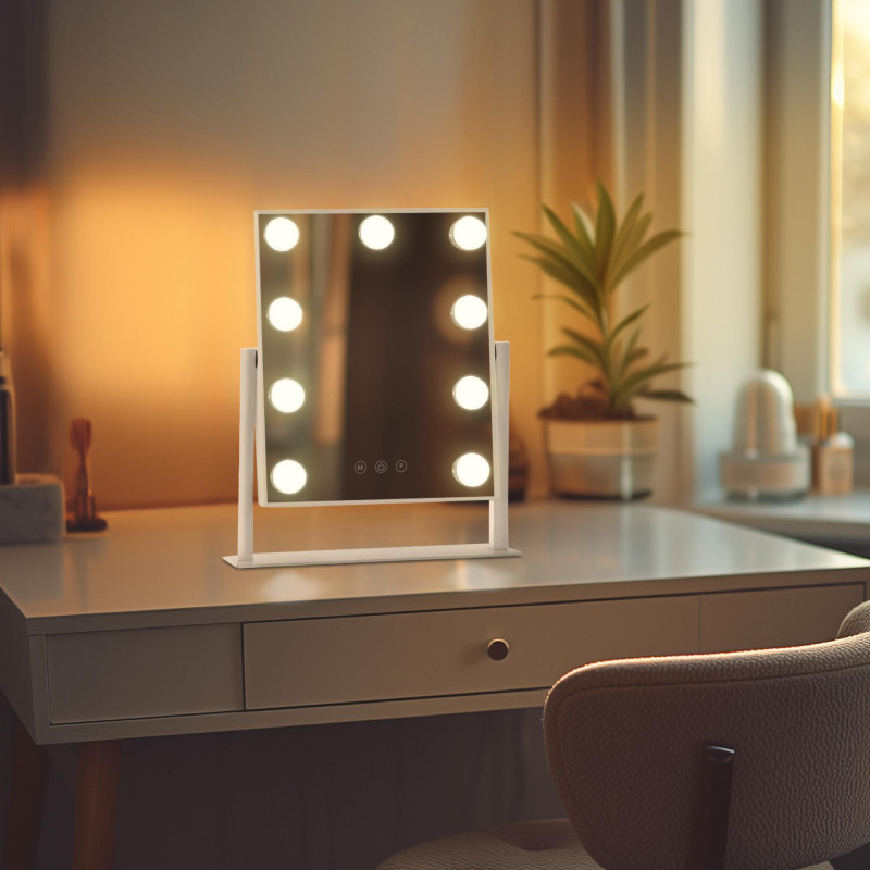 Miroir de maquillage Majuro blanc