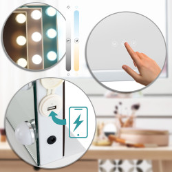 Miroir de maquillage Marlene blanc