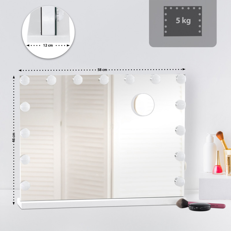 Miroir de maquillage Marlene blanc