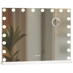 Miroir de maquillage Norlina sans Bluetooth blanc