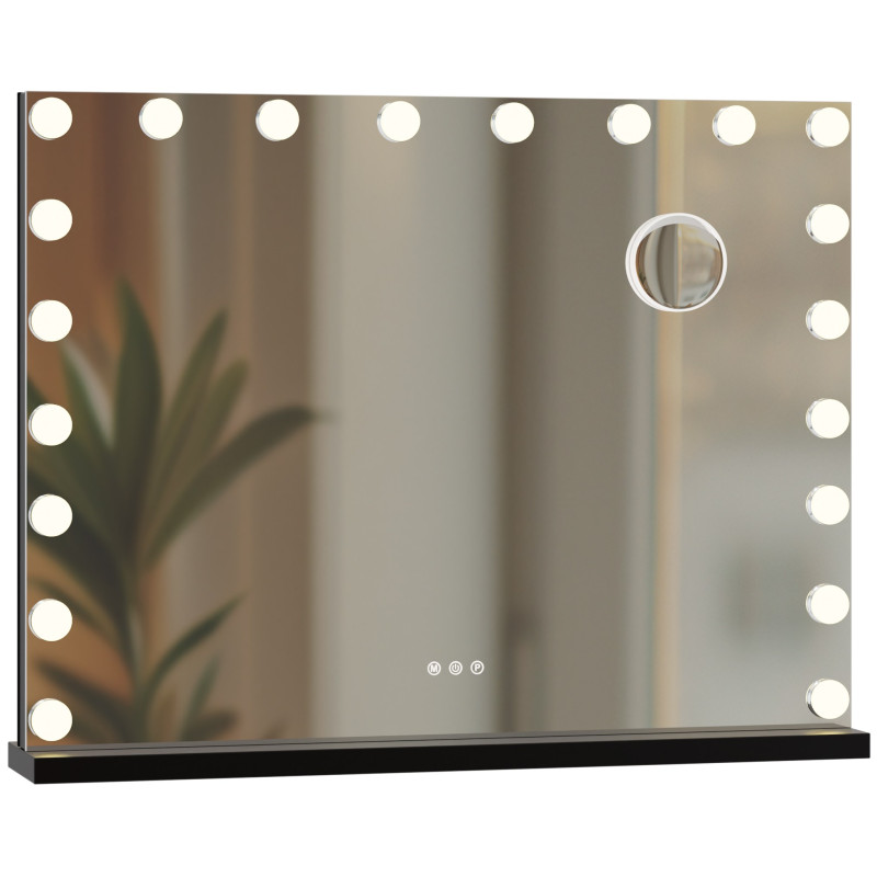 Miroir de maquillage Norlina sans Bluetooth noir