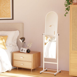 Miroir sur pied Evoir blanc