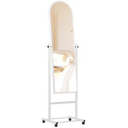 Miroir sur pied Evoir blanc