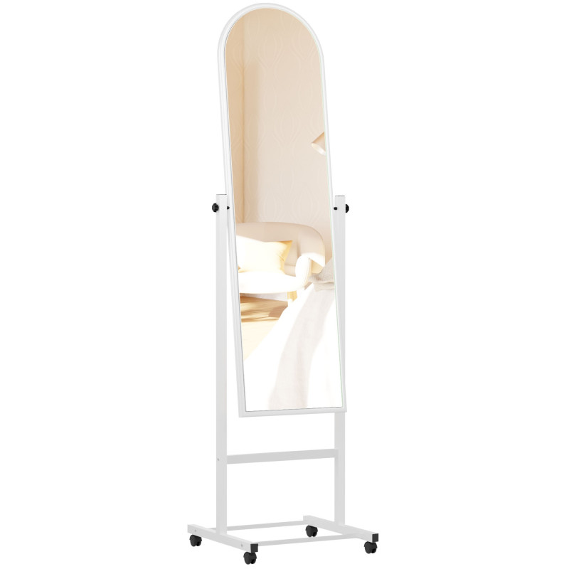 Miroir sur pied Evoir blanc