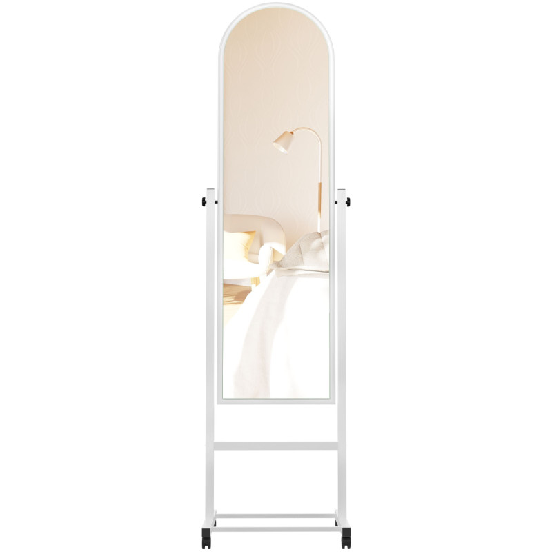 Miroir sur pied Evoir blanc