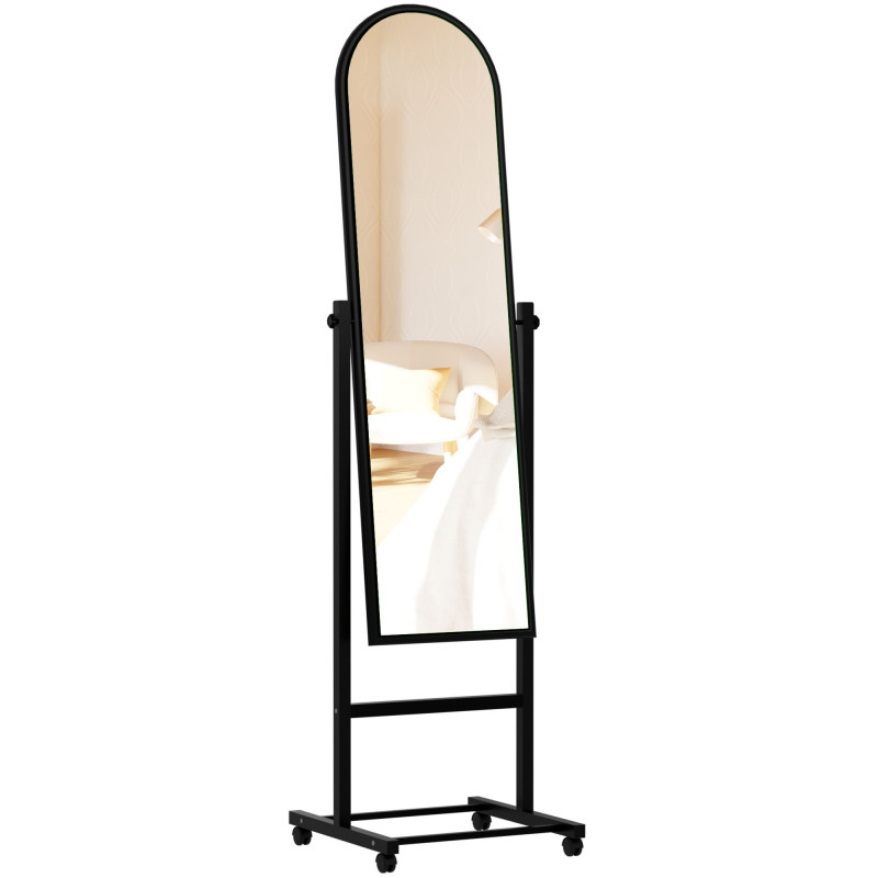 Miroir sur pied Evoir noir