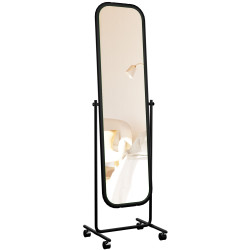 Miroir sur pied carré Medusa noir