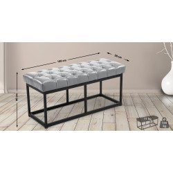 Banc en cuir artificiel Amun B100