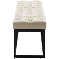 Banc en cuir artificiel Amun B120