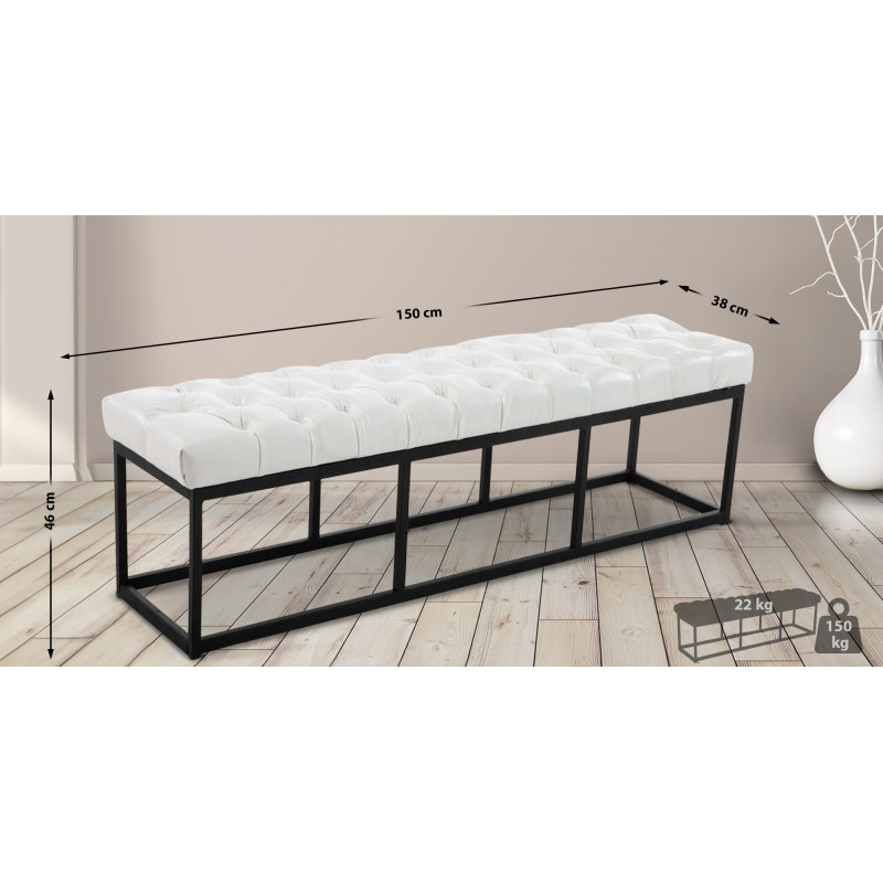 Banquette Amun en cuir artificiel W150