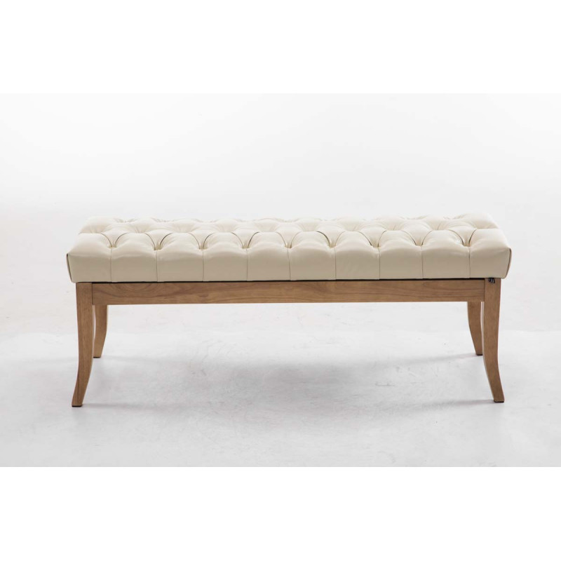 Banc Ramsès simili cuir antique clair 120