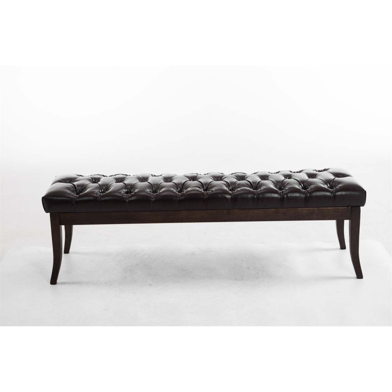 Banc Ramsès simili cuir antique foncé 150