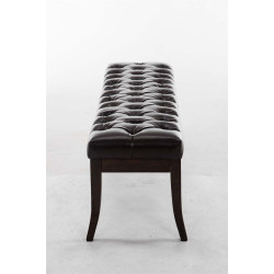 Banc Ramsès simili cuir antique foncé 150