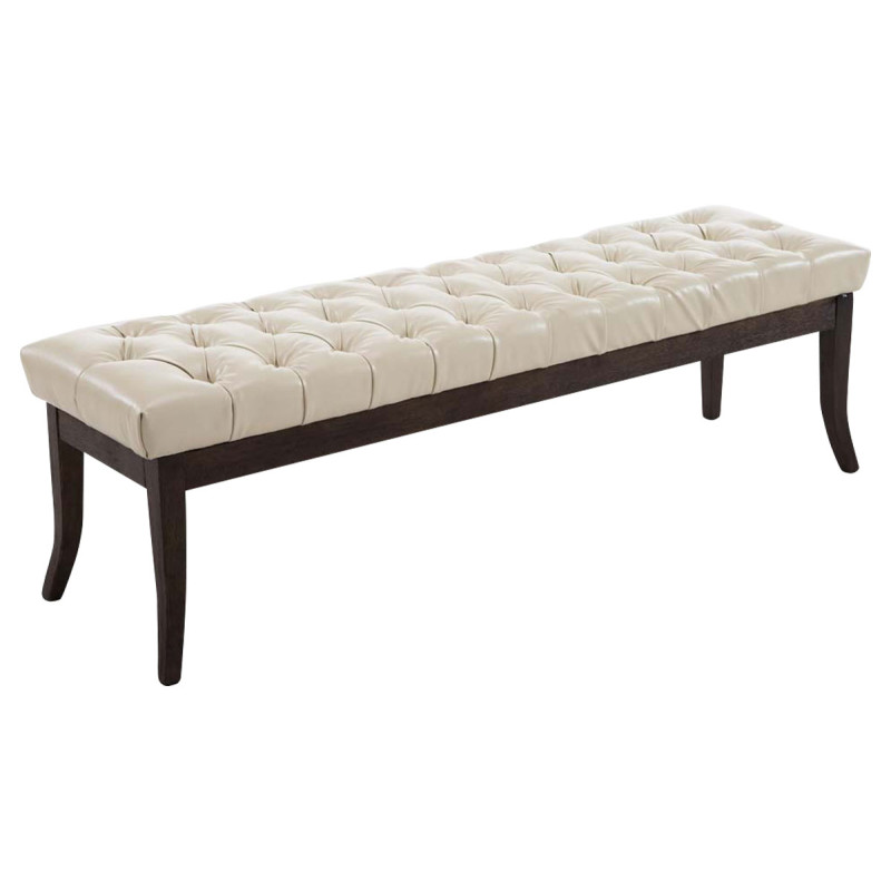 Banc Ramsès simili cuir antique foncé 150