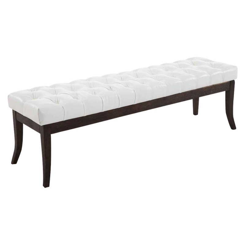Banc Ramsès simili cuir antique foncé 150