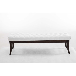 Banc Ramsès simili cuir antique foncé 150