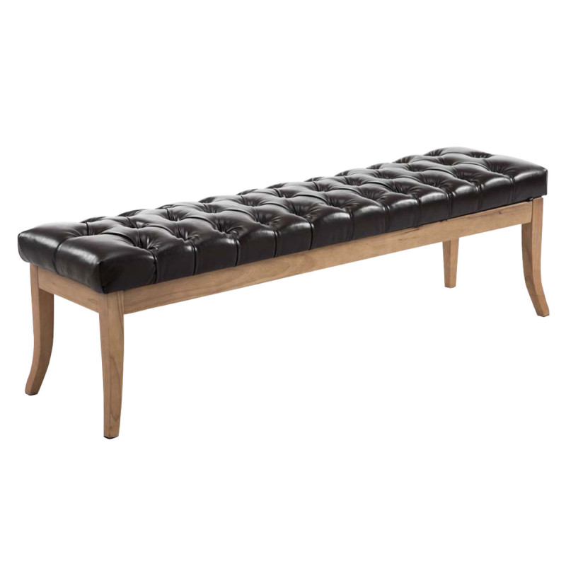 Banc Ramsès, cuir artificiel antique clair 150