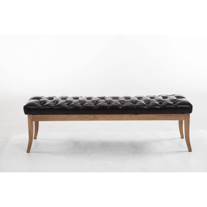 Banc Ramsès, cuir artificiel antique clair 150