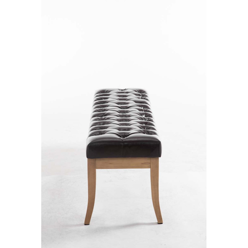 Banc Ramsès, cuir artificiel antique clair 150