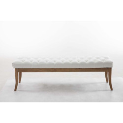 Banc Ramsès, cuir artificiel antique clair 150