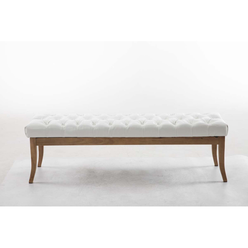 Banc Ramsès, cuir artificiel antique clair 150