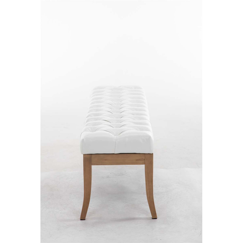 Banc Ramsès, cuir artificiel antique clair 150