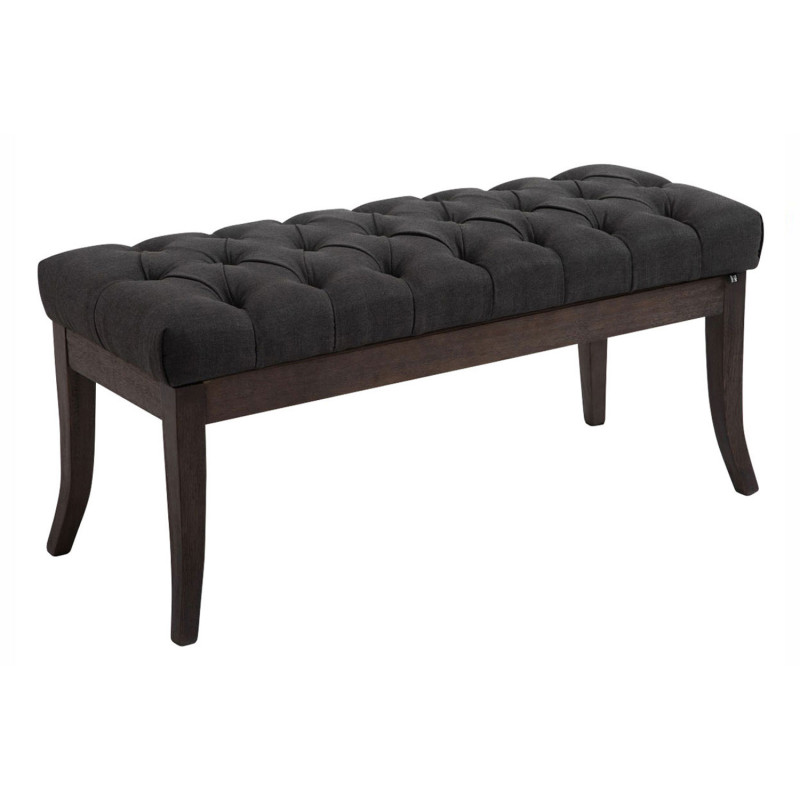 Banc Ramsès en tissu antique foncé 100