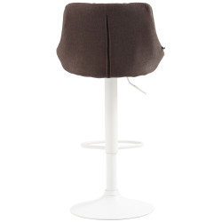 Tabouret de bar Lazio, tissu, blanc/taupe
