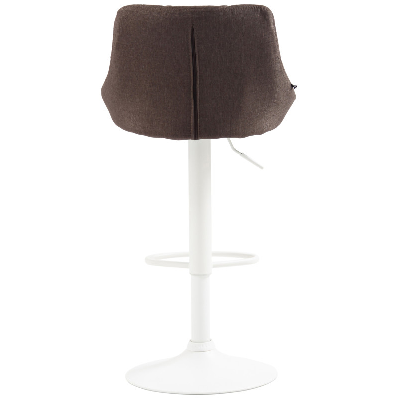 Tabouret de bar Lazio, tissu, blanc/taupe