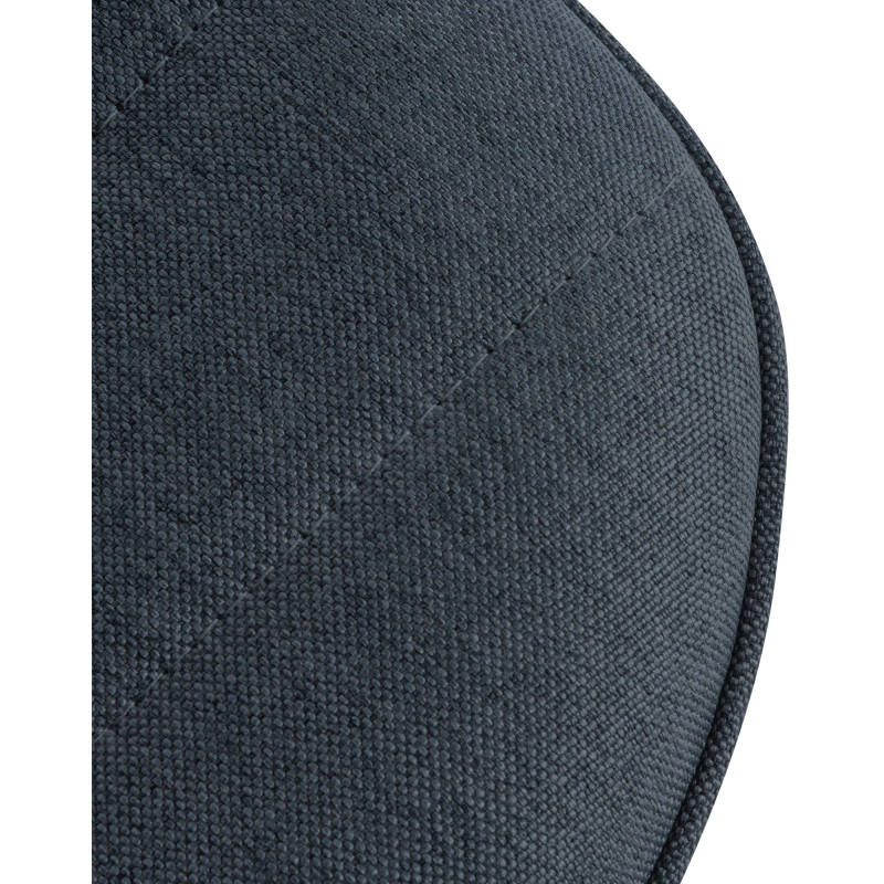 Tabouret de bar Lex, tissu : noir/gris foncé