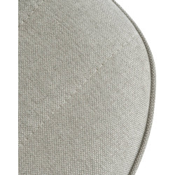 Tabouret de bar Lex, tissu, blanc/crème