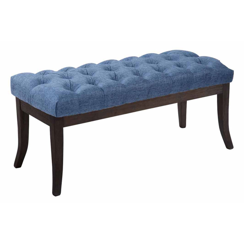 Banc Ramsès en tissu foncé antique 100 cm