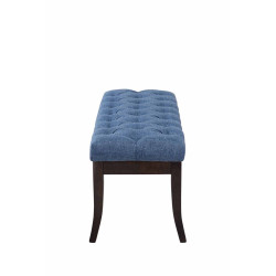 Banc Ramsès en tissu foncé antique 100 cm