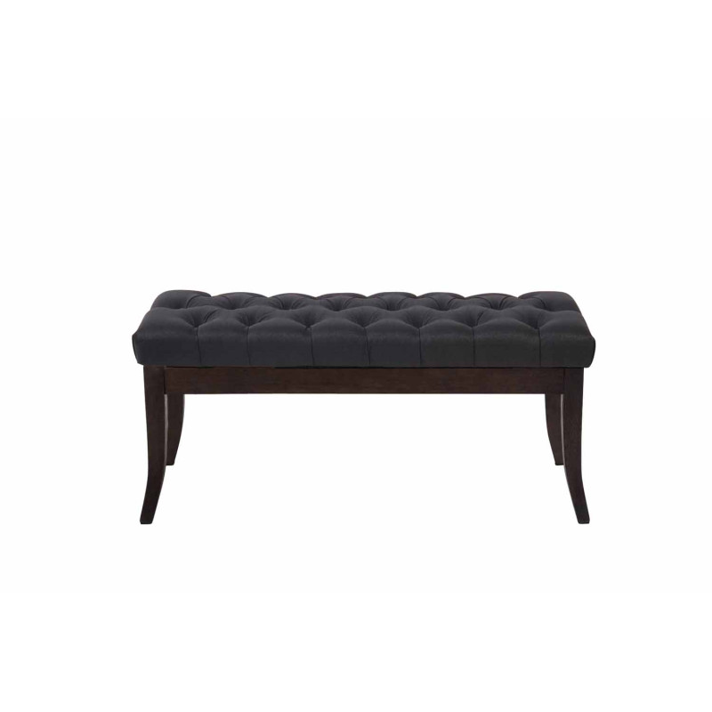 Banc Ramsès en tissu foncé antique 100 cm
