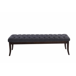 Banc Ramsès en tissu foncé antique 150 cm
