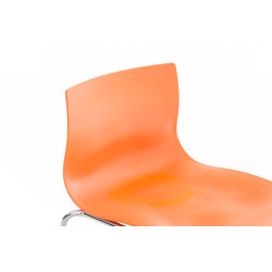 Tabouret de bar chromé Hoover avec cadre à 4 pieds