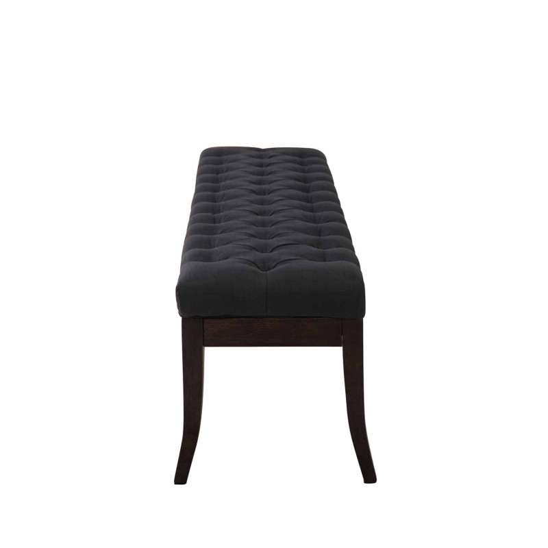 Banc Ramsès en tissu foncé antique 150 cm
