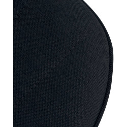 Tabouret de bar Lex, tissu, chrome, noir