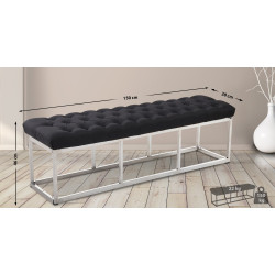 Banc Amun tissu inox 150 cm
