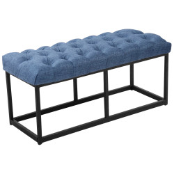 Banc Amun tissu noir 100 cm